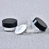 Transparent Tempered Glass Container Dab Wax Oil Concentrate Hardened Glass Jar Cosmetic Storage Empty Bottle VTKY2221