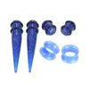 50pcs Kit d'étirement d'oreille 14G-00G cônes et bouchons en acrylique Tunnels en Silicone jauges d'oreille ensemble d'extension bijoux de Piercing corporel