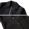 Aelegantmis Elegant Long Sleeve Slim Blazer Jacket Women Casual Black Outwear Spring Autumn Lady Office Suit Blazer Plus Size LJ200907