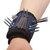 Magnetic Wristband Pocket Tool Belt Poch Bag Skruvar Hållare Holding Verktyg Magnetiska Armband Praktisk Stark Chuck Wrist Toolkit ZZC4004