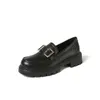 2022 nuove donne primavera stile inglese piccole scarpe in pelle versatili scarpe singole casual donna tacco spesso