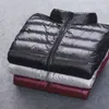 Multi-color inverno marca marca ultraleight pato para baixo jaqueta de jaqueta com capuz streetwear penas de luz impermeável casaco quente 4xl 201217