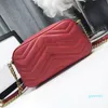 Bolso de cuero para cámara 2022, bandolera cruzada, bolsos de hombro para mujer, billetera con letras de hilo, bolso rojo y negro para mujer, borla de cuero genuino