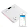Balances numériques Bluetooth Smart BMI Balances de sol électroniques pour salle de bain Balance à LED de haute précision Indicateurs de graisse corporelle Analyseur de poids H1229