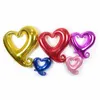32" Large Size Hook Heart Shaped Foil Helium Balloons Wedding Valentine's Day Decor I Love You Inflatable Air Globos Supplies