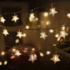 5 ensembles noël nouvel an LED étoiles lumières petites lanternes lampes clignotantes chambre rideau lumières Ins fête décorative guirlandes lumineuses