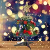 ぶら下がっているライトが付いているDIYの卓上のクリスマスツリーぶら下がっている飾りの家のオフィスの教室の装飾30cm / 11.8inch JK2010XB