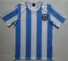 مارادونا أفضل جودة 1978 1986 الأرجنتين مارادونا المنزل لكرة القدم جيرسي النسخة الرجعية 86 78 مارادونا كانيجيا جودة كرة القدم قميص باتيستوت