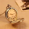 2019 Mode Luxe Vintage Hommes Montre De Poche En Acier Inoxydable Aigle Collier De Mode Pendentif Montre De Poche Relogio Masculino T200502