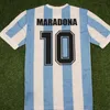 10 Maradona 1978 1986 Argentina Copa Casa Away Soccer Jerseys Messi Dybala Aguero Lo Celso Martinez Tagliafico Napoli Napoli 86 78 CANGGIA Camicia da calcio Batistuta