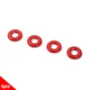 赤いドアロックピンリングトリム装飾カバーABS 4ピースのための4pc 1500 2010-2020アクセサリー