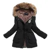 new winter women jacket medium-long thicken plus size 4XL outwear hooded wadded coat slim parka cotton-padded jacket overcoat 201119