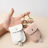 30ML Leather Hand Sanitizer Holder Keychain PU Leopard Snake Lace Key Ring Solid Color Lady Key Buckle Pendants With Bottle 5 5jf G2