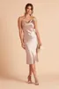SPAGHETTI MADION CONOT COLOR Платья для свадебных пыльных розовых платье Blue BrideMaid платье