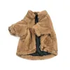 Invierno espesando piel bulldog abrigos ins forma de moda patrón de flora mascotas chaquetas Día de Navidad Regalo para Teddy Bichon Outerweares