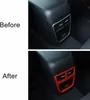Embellecedor de ventilación de salida de aire acondicionado para reposabrazos trasero para Dodge Charger 2011 UP, accesorios interiores de coche Red197c