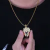 TopGrillz Uzumaki Подвесное ожерелье Мужское ожерелье Mens C Iced Out Cz Chains Hip Hop Hop/Punk Gold Color Charms Gisterry Gisters J12181717676