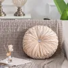 5 European Pastoral Style Pumpkin Round Seat Cushion/Back Cushion or as Sofa pillow Velvet Fabric 35x35cm 9 Colors Y200723