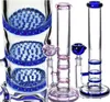 Straight Glass Bong Handmade Double Tyres Hookah Thickness Base Vapor Water Pipe Dab Rig Bongs Bubbler