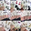 Nieuwe oorbellen 925 Zilveren pin Hot Koreaanse Dangle Glanzende Strass Drop kleur temperament zirkoon hart bijen parel micro stud oorbellen Mix