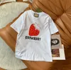 T-shirts pour hommes Designer Nouveaux T-shirts T-shirt en coton imprimé fraise pour femmes T-shirts noirs et blancs Polos M-4XL 4BK4