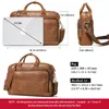 Briefcases 2021 Men's Briefcase Genuine Leather Business Handbag Laptop Casual Large Shoulder Bag Vintage Messenger Bags Luxury Bolsas1