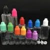 15ml ldpe pet suco líquido plástico conta-gotas garrafa vazia agulha garrafas de óleo frasco recipiente armazenamento com tampa colorida à prova de crianças