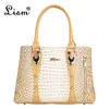 2020 new crocodile handbags women bags designer shoulder bag women zipper patent leather tote bag large capacity b