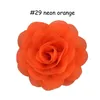 50pcs / lot 3,15 pouces tissu mousseline de soie rosette fleurs bricolage boutique fleur de cheveux fleur sans clips fille bandeau accessoires LJ200903