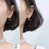 Sterling Silver Small Bowknot Bow Hoops Earrings Gold Color Plated Ear Ring Earings For Women Girls Brincos Jewelry1