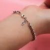 Minimalist 925 Sterling Thai Silver Chain Beads Twist Round Bracelet For Women Wedding Jewelry