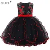 Été bébé fille vêtements princesse robe de nouveau-né pour fille robe de mariée de fête infantile 1 an anniversaire fille tutu robe de baptême LJ201221