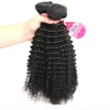 Brasileiro peruano cabelo malaio natural encaracolado humano jerry onda cabelo tece 4 pacotes não processados extensões de cabelo vrigin para blac8224425