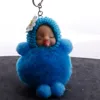 Meme Bebek Anahtarlık Uyku Bebek Anahtar Toka Peluş Cep Telefonu Çanta Kolye Sevimli Moda Kabarık Kürk Takı Süs Sıcak Satış 2 7QS M2