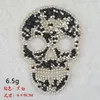 Creative skull design hot fix rhinestone motifs iron on crystal transfers design patches On Clothes Diy Fabric Stickers