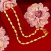 Real 18K Gold Big Necklace for Men Fine Jewelry Pure 999 Chain Solid Gold for Women Wedding Jewelry