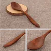 Different Style Handmade Natural Wooden Soup Ice Cream Long Spoons For Wedding Party Home Kitchen Dining Bar