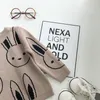 Suéteres de moda para bebés y niñas, suéter de conejo de dibujos animados para niños, suéter de otoño e invierno para niños, Tops, prendas de punto de algodón para niñas, ropa 210308