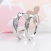 Originale vero anello in argento sterling 925 moda coppia anello per uomo e donna fidanzamento matrimonio gioielli regalo XR286