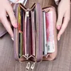 Whole Women Bag Joker Fashion Double Zipper Womanes Clutch podwójnie Lichee Leathers duże portfele damskie Eleganckie atmosfery LE1876