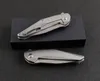 Speciale aanbieding flipper vouwmes 9CR18MOV grijs titanium gecoat blad CNC roestvrij staal handvat EDC zakmessen kogellager wasmachine snelle open messen