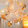 18inch Round Transparent Confetti Latex Balloon Wedding Layout Decoration Baby Shower Birthday Party Decoration Large Balloons Xmas Decor Ball HY0357