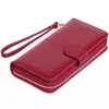 Wax Skin Wallet long zipper mobile phone bag female oil skin big money clip card bag