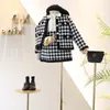 Girls Classic Plaid Clothing Set Cardigan Jacketsskirts Baby Girl Kids Elegant 2pcs Pakken kinderen herfstkleding outfits8884064