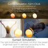 Wifi Akıllı Uyandırma Işık İş Günüyle Çalar Saat 7 Renkler Sunrise / Günbatımı Akıllı Hayat Tuya App Alexa Google Home ile Çalışır LJ200827