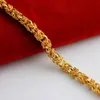 Bracciale in filigrana con motivo a drago Bracciale alla moda da uomo da donna in oro giallo 18 carati lungo 9 pollici