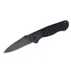 Nouveau couteau pliant 440C 57HRC Black Drop Point Blade Black G10 Handle H5343