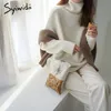 Syiwidii ​​Woman Sweaters Turtleneck Fall 2020 Lente Pullovers Batwing Mouw Kasjmier Gebreide Koreaanse Top Zwart Khaki Winter Nieuwe LJ201112