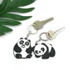 50PCS PVC design chain animal cartoon rings pattern dog frog cat Snake duck holder fit men women car keys trinket