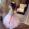 Girls Fashion Estate Princess Dress Dress Mesh Elegante Tutu Vestidos Bambini Vestiti Birthday Party Ball Gown Costume per bambini